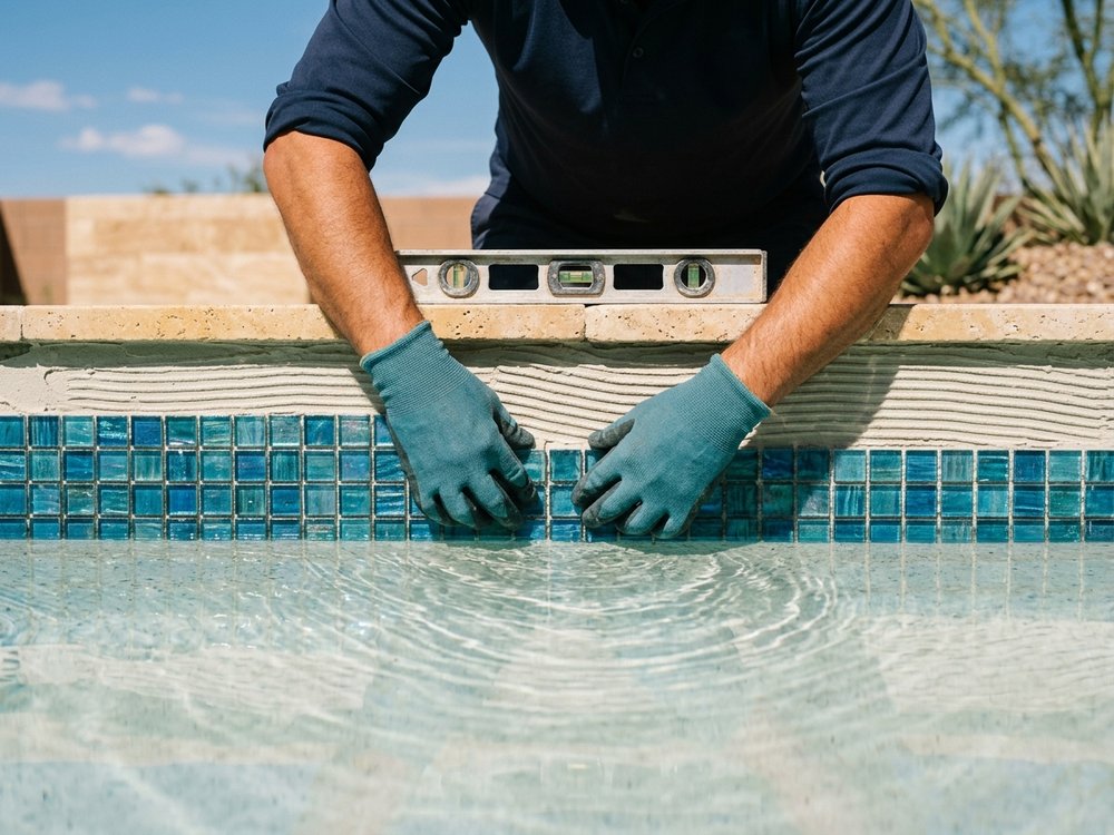 Waterline Tile Replacement in Las Vegas, NV — Las Vegas Pool Cleaner